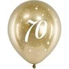 PartyDeco Balionai auksiniai "70" 30cm 6 vnt