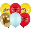 PartyDeco Balionų rinkinys "Happy Birthday 1 " 30cm 6 vnt