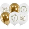 PartyDeco Balionų rinkinys krikštynom "God Bless" 30cm 6 vnt