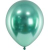 PartyDeco Blizgantys balionai žali, 30cm, 10vnt