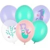 PartyDeco Balionų rinkinys "Jūra ir undinėlė " 30cm 6 vnt