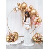PartyDeco Blizgus apvalus balionas 60 cm, auksinis, vieno dydžio