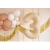 PartyDeco Balionas folinis skaičius 3 gelsvas matinis 72cm