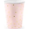 PartyDeco Vienkartiniai puodeliai rožiniai 260ml 6 vnt
