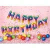 PartyDeco Foliniai balionai "HAPPY BIRTHDAY" margi ryškūs 35cm