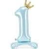 Party Deco Folinis pastatomas balionas skaičius "1" melsvas 84cm