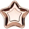 Party Deco Popierinės lėkštutės "Žvaigždė" rausvos 6vnt 18cm