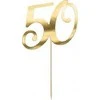 Party Deco PartyDeco Topper tortas "50", aukso, 20.5cm vieno dydžio