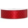 Party Deco Juostelė satino 25mm/25m raudona su taškiukais