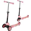 Triratis vaikiškas paspirtukas HLB202 Nils Extreme Ø12/10cm/ABEC5 rožinis/max 50kg