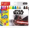Išsukamos šilkinės kreidelės Colorino Disney Star Wars 3 in 1, 12 spalvų