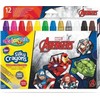 Išsukamos šilkinės kreidelės Colorino Marvel Avengers, 3 in 1, 12 spalvų