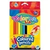 Patio Spalvoti pieštukai, tribiriauniai COLORINO JUMBO pieštukai su drožtuku, 6 vnt.