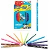 Patio Spalvoti pieštukai Disney Mickey and Friends, trikampiai, 12 +1 spalvos, su drožtuku