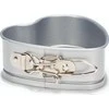 Patisse formos mini širdis 12 cm sidabro plieno