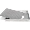 Patisse formos plunksna perforuota 21 x 21 cm sidabro plieno