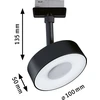 Paulmann bėgių prožektorius URail CIRCLE LED DIM 5W 180lm 4000K 230V matinis juodas/metalinis