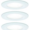 Paulmann Komplektas Nova įleidžiamas šviestuvas nuolatinis LED IP44 3x6.5W 4000K 230V GU10 51mm Matinis Baltas/Aliuminis