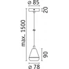 Paulmann pakabinamas šviestuvas LUIA GU10 pakabinamas šviestuvas max.10W IP44 230V baltas / metalas