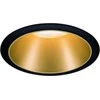 Paulmann Cole Coin įmontuotas šviestuvas 3 krypčių pritemdomas LED 1x6,5W 2700K 230V Juodas/Auksinis kilimėlis/Plastikas