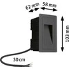 Sieninis šviestuvas Paulmann Sieninės lempos fasado šviestuvas 230V Aukštas 4W IP44 3000K 103x62 Aliuminis