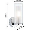 Paulmann sieninis šviestuvas LUENA E14 maks. 20W IP44 230V stiklas chromas / metalas