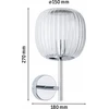 Paulmann sieninis šviestuvas RUYA vonios sieninis šviestuvas E14 max 20W IP44 230V chromas / stiklas