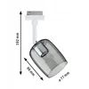Paulmann Prožektorius Blossom URail max 1x10W G9 DIM 230V baltas RAL 9003 / stiklas tamsintas