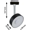 Paulmann URail CIRCLE LED bėgių prožektorius 5W 210lm 3000/4000K 230V matinė juoda/metalinė
