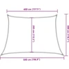 Saulės skėtis, burė, 160 g/m², trapecijos formos, geltona, 4/5x3 m, HDPE