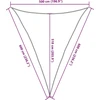 Saulės skėtis, burė, 160 g/m², trikampė, mėlyna, 5x6x6 m, HDPE