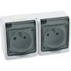 Pawbol Hermetinis lizdas Pawbol Beta1 D.3112GG/1 dvigubas 2x2P+Z, IP44 baltas/dūminis