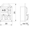 Pawbol R- BOX 240R 4S 1x32A / 5P 1x16A / 5P 2x250V, tuščias IP44 langas (B.1701R)