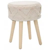 P&C Boho stiliaus taburetė, medinės kojos, Ø 32 cm