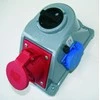 PCE Montavimo rinkinys su lizdu 16A 5P + 2x2P + Z 0-1 raudona Combopol 61132-6 (96061552W)