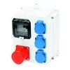 PCE Plastikiniai stacionarūs skirstomieji skydai M25 32A / 5 16 / 5 2xGS, neapsaugoti IP44 - 9013013W