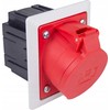 PCE Skydinis lizdas su dėžute 16A 4P 400V /80x97/ raudona IP44 TWIST 414-6pkr