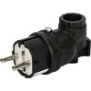 PCESP nešiojamas guminis kištukas 16A 2P+Z 230V IP44 uni-schuko kampinis PCE Taurus 05821-s juodas