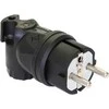 PCESP nešiojamas guminis kištukas 16A 2P+Z 230V IP44 uni-schuko kampinis PCE Taurus 05821-s juodas