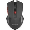 Žaidimų Pelė - Defender Accura MM-275 Optinė 1600DPI Juoda/Raudona