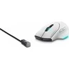 Dell | Pelė žaidimams | AW620M | su laidu/Wireless | Alienware Belaidė pelė žaidimams | Lunar Light
