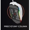 Pelė Rampage BLINK myszka žaidimams su laidu USB, 12800 DPI, RGB, sensor optyczny, balta