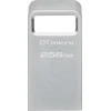 Kingstonas | USB 3.2 atmintinė | DataTraveler micro | 256 GB | USB 3.2 | sidabras