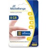 Mėlyna MediaRange USB Nano 8 GB, USB-Stick - mėlynas, USB-A 2.0, with Broklammer-Funktion