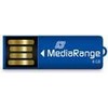 Mėlyna MediaRange USB Nano 8 GB, USB-Stick - mėlynas, USB-A 2.0, with Broklammer-Funktion
