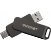 Flashdrive PATRIOT Rage R550 128GB 100MB/S USB A+C Swivel Design (PE128GR550DSAD) Juodas