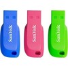 SANDISK CRUZER BLADE USB atmintinės, 3 vnt. pakuotėje, 32 GB
