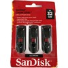 Sandisk CRUZER GLIDE 32G 3-PACK -