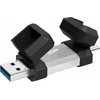 Silicon Power Dual USB Drive | Mobile C51 | 128 GB | USB Type-C/Type-A | Sidabrinis