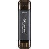Kietasis diskas TRANSCEND ESD310C 256GB išorinis SSD diskas ESD310C USB 3.0 10GB/s, C/A tipo, greitis 1K MB/s